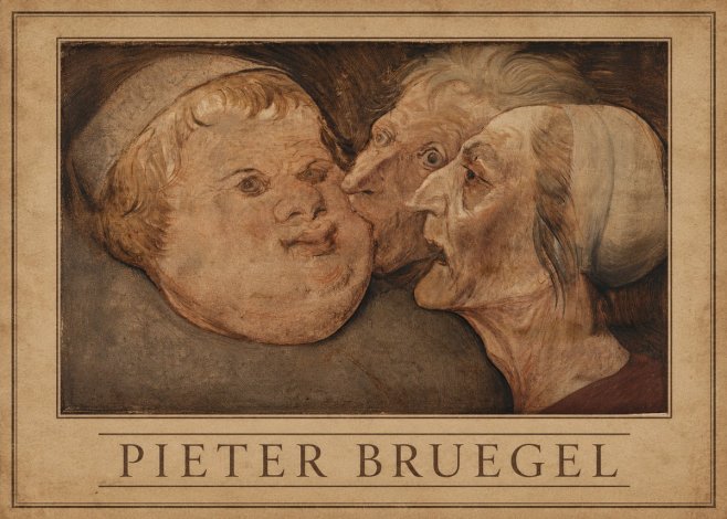 Pieter Bruegel Three Grotesque Heads No3 - Poster