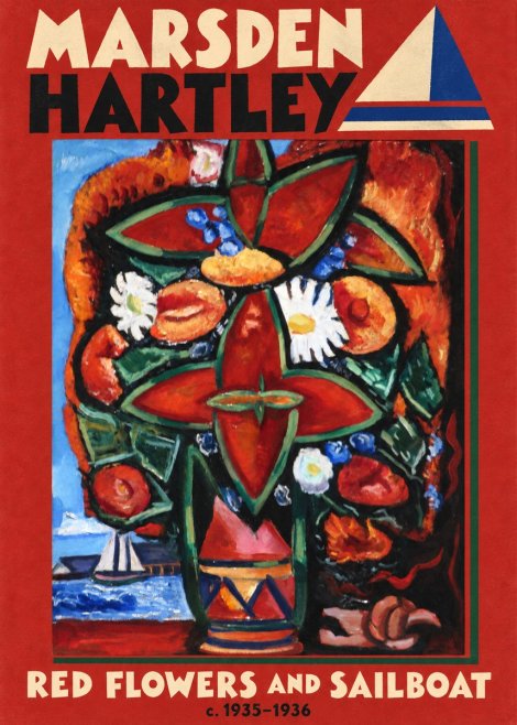 Marsden Hartley Red Flowers and Sailboat No5 - Poster