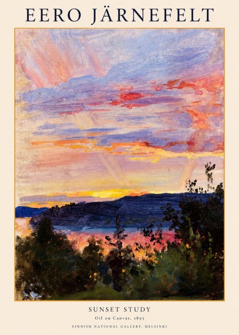 Eero Järnefelt Sunset Study No1 - Poster