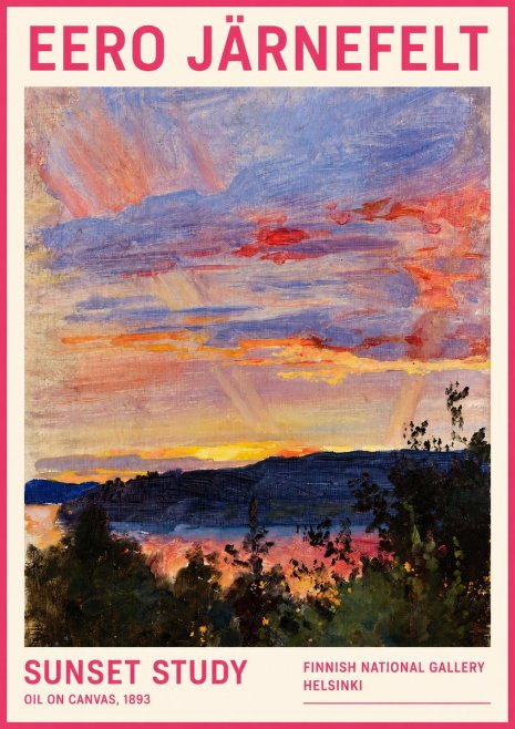 Eero Järnefelt Sunset Study No2 - Poster