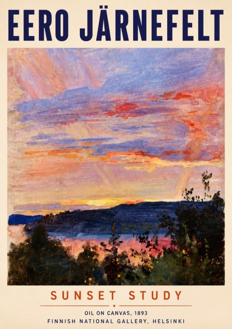 Eero Järnefelt Sunset Study No3 - Poster