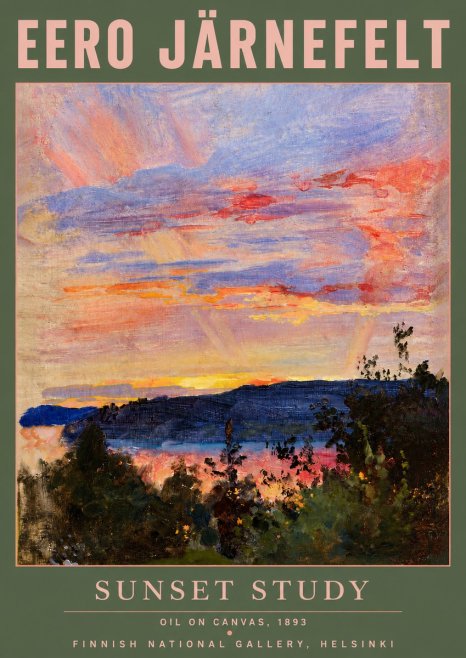 Eero Järnefelt Sunset Study No4 - Poster