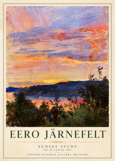 Eero Järnefelt Sunset Study No6 - Poster