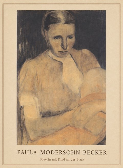 Paula Modersohn-Becker Bäuerin Mit Kind an Der Brust No3 - Poster