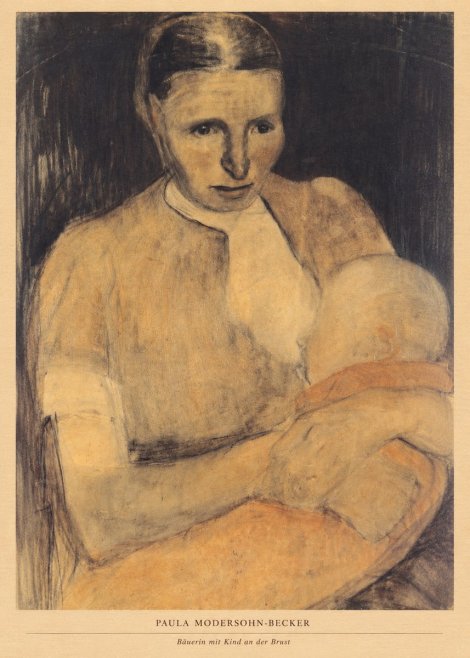 Paula Modersohn-Becker Bäuerin Mit Kind an Der Brust No6 - Poster
