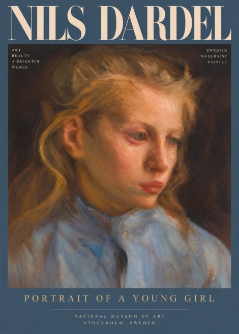 Nils Dardel Portrait of a Young Girl No3 - Poster