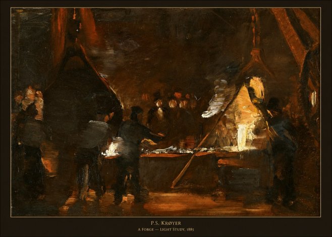 P.S. Krøyer A Forge — Light Study, 1885 No5 - Poster