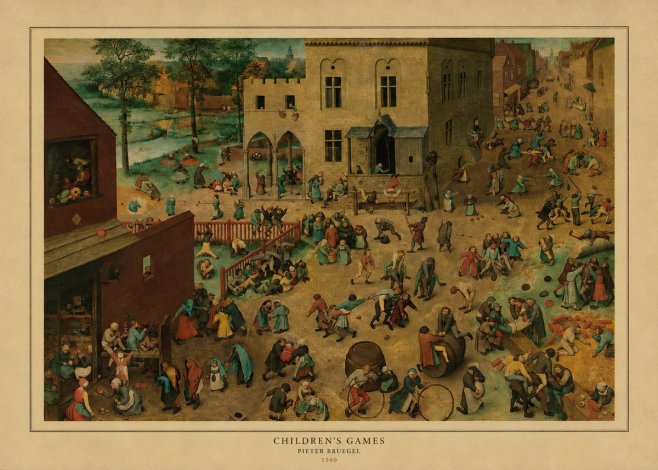 Pieter Bruegel Children's Games IV No4 - Poster