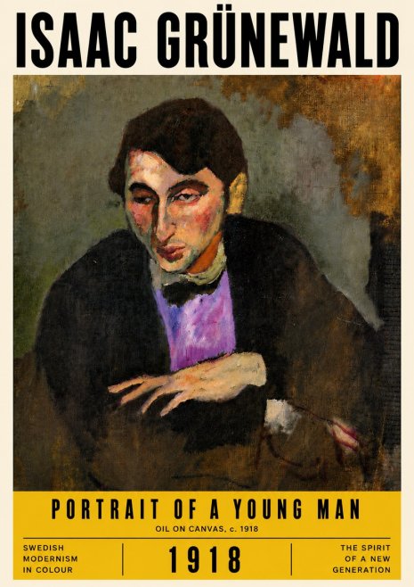 Isaac Grünewald Portrait of a Young Man No6 - Poster