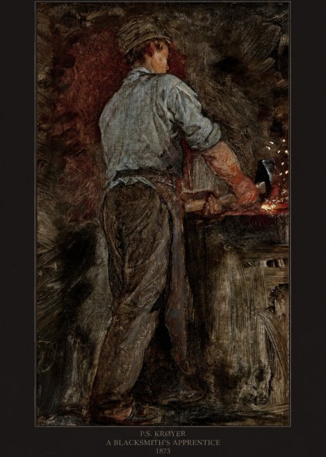 P.S. Krøyer A Blacksmith's Apprentice No6 - Poster