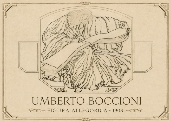 Umberto Boccioni Figura Allegorica No1 - Poster