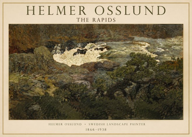 Helmer Osslund The Rapids No1 - Poster