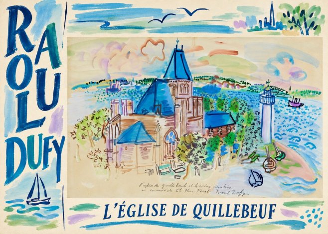 Raoul Dufy L'église De Quillebeuf No6 - Poster