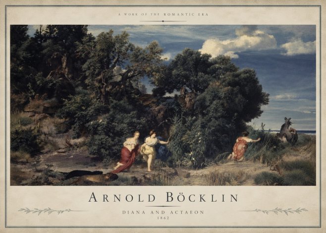 Arnold Böcklin Dianas Jagd No5 - Poster