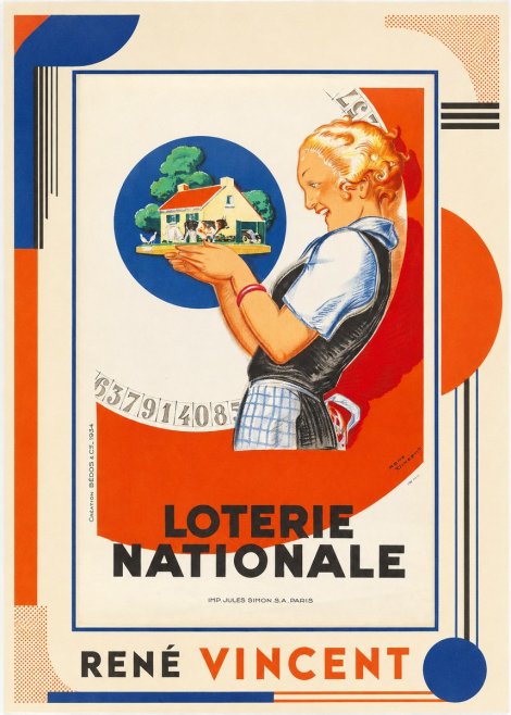René Vincent Lotterie Nationale No1 - Poster