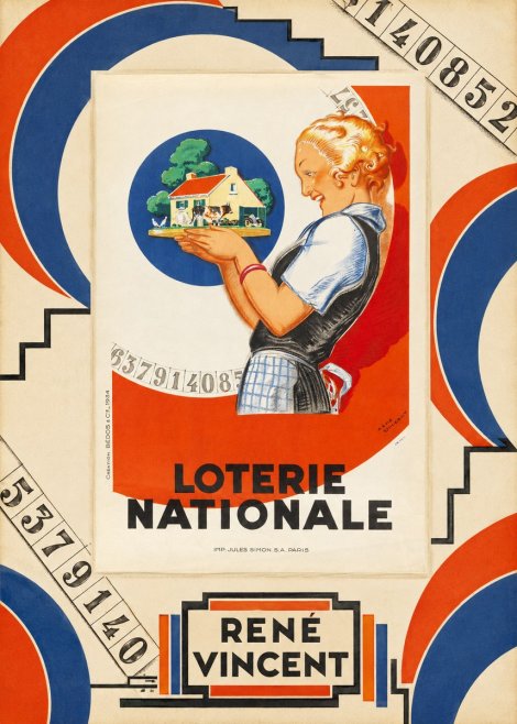 René Vincent Lotterie Nationale No6 - Poster