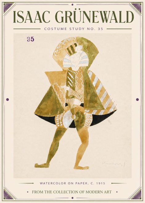 Isaac Grünewald Costume Study No. 35 No4 - Poster
