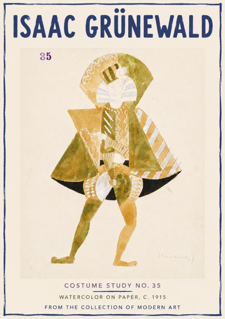 Isaac Grünewald Costume Study No. 35 No6 - Poster