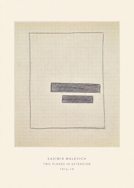Kazimir Malevich Two Planes in Extension No4 - Poster