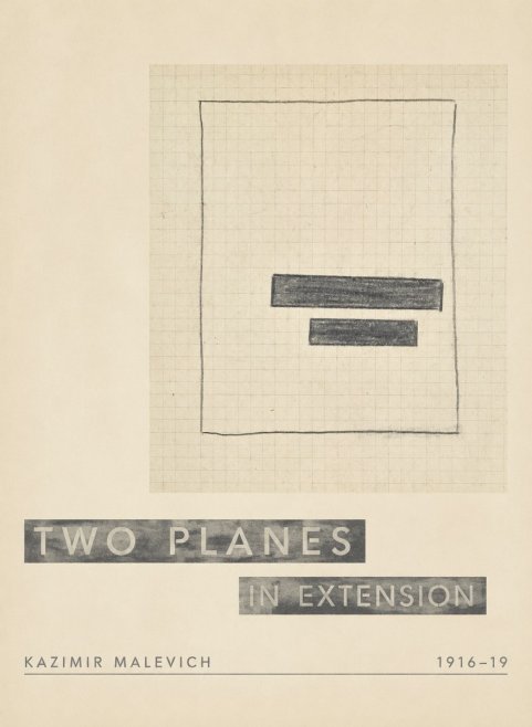 Kazimir Malevich Two Planes in Extension No5 - Poster
