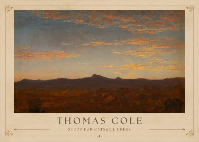 Thomas Cole Study for Catskill Creek II No1 - Poster