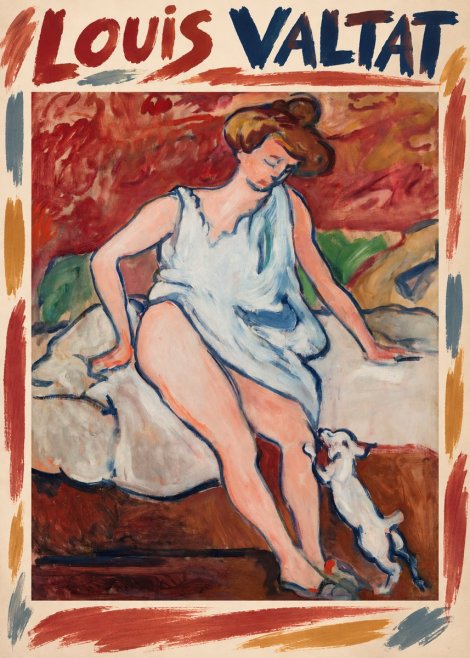 Louis Valtat Woman with a Dog No1 - Poster