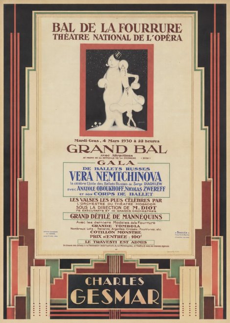 Charles Gesmar Bal De La Fourrure III No4 - Poster