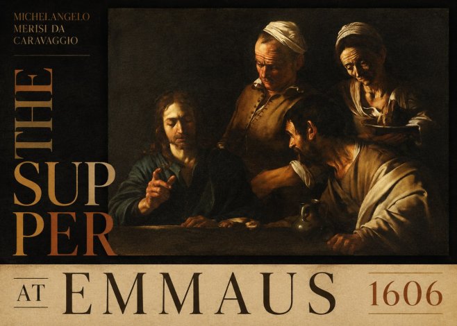 Michelangelo Merisi da Caravaggio The Supper at Emmaus I No5 - Poster