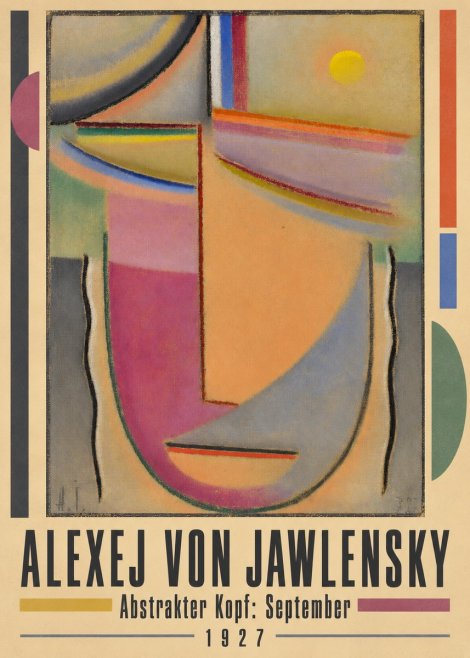 Alexej von Jawlensky Abstrakter Kopf: September No4 - Poster