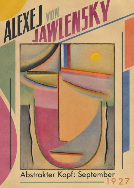 Alexej von Jawlensky Abstrakter Kopf: September No5 - Poster