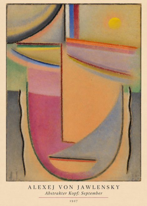 Alexej von Jawlensky Abstrakter Kopf: September No6 - Poster