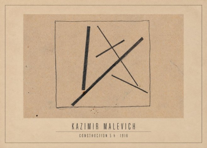 Kazimir Malevich Construction 5 H No3 - Poster