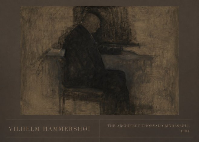 Vilhelm Hammershøi The Architect Thorvald Bindesbøll No3 - Poster