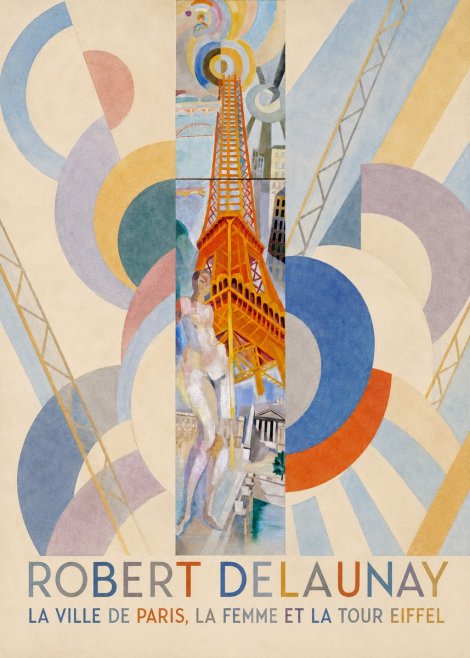 Robert Delaunay La Ville De Paris, La Femme Et La Tour Eiffel No3 - Poster