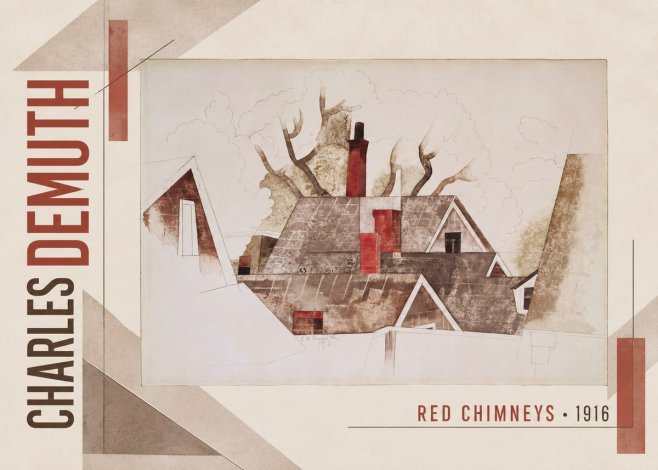 Charles Demuth Red Chimneys No3 - Poster