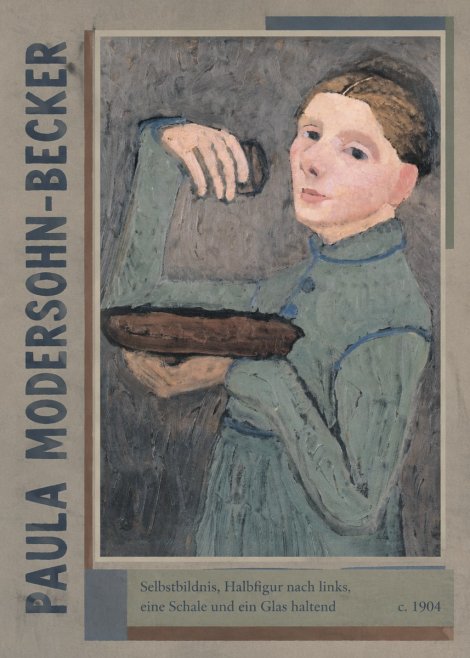 Paula Modersohn-Becker Selbstbildnis, Halbfigur Nach Links, Eine Schale Und Ein Glas Haltend No2 - Poster