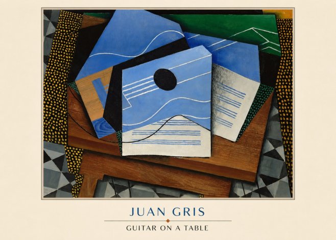 Juan Gris Guitar on a Table No3 - Poster
