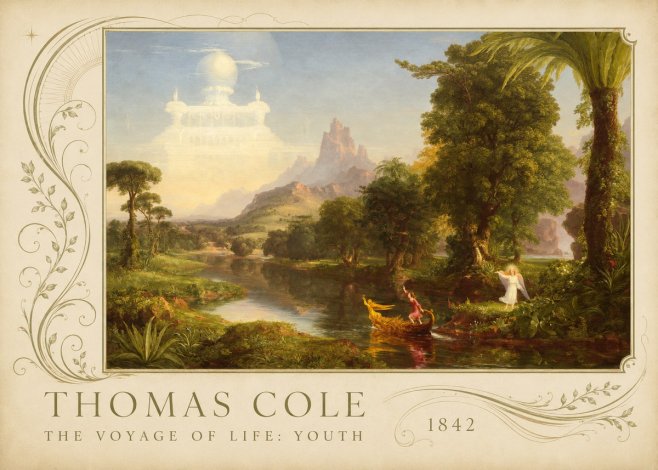 Thomas Cole The Voyage of Life: Youth III No2 - Poster