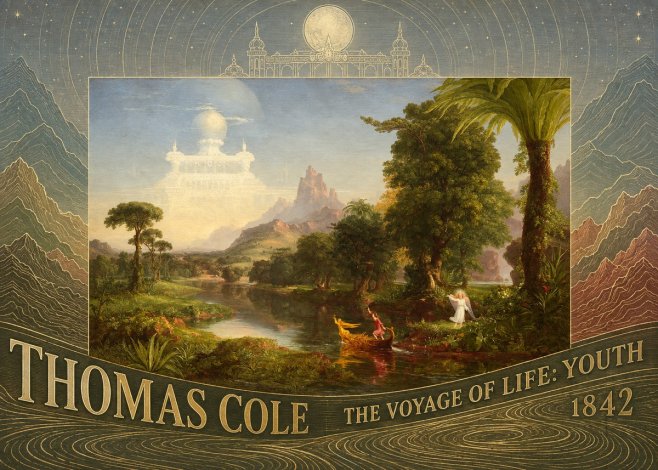 Thomas Cole The Voyage of Life: Youth III No6 - Poster