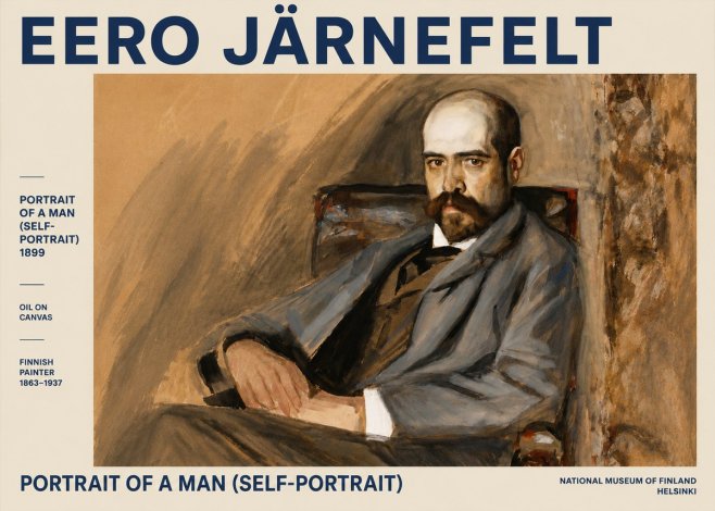 Eero Järnefelt Portrait of a Man (Self-portrait) No4 - Poster