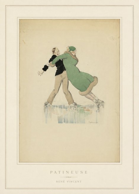 René Vincent Patineuse No4 - Poster