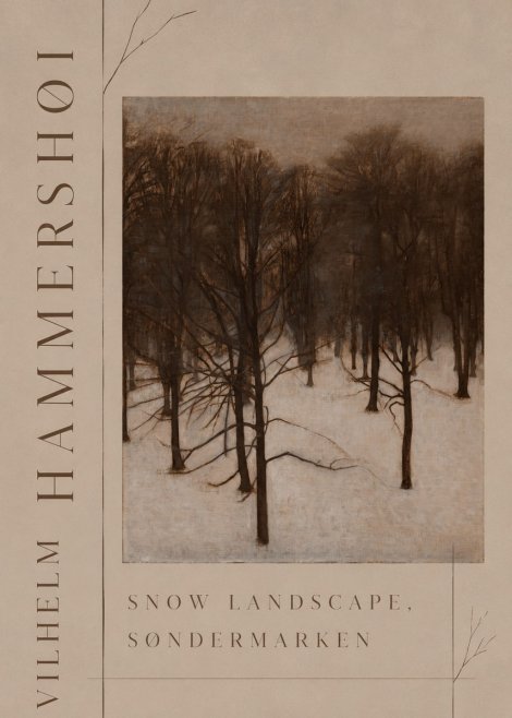 Vilhelm Hammershøi Snow Landscape, Søndermarken No3 - Poster