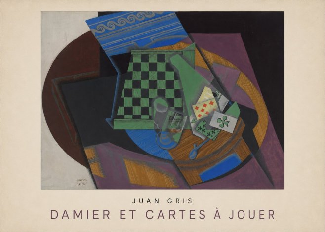 Juan Gris Damier Et Cartes À Jouer No3 - Poster
