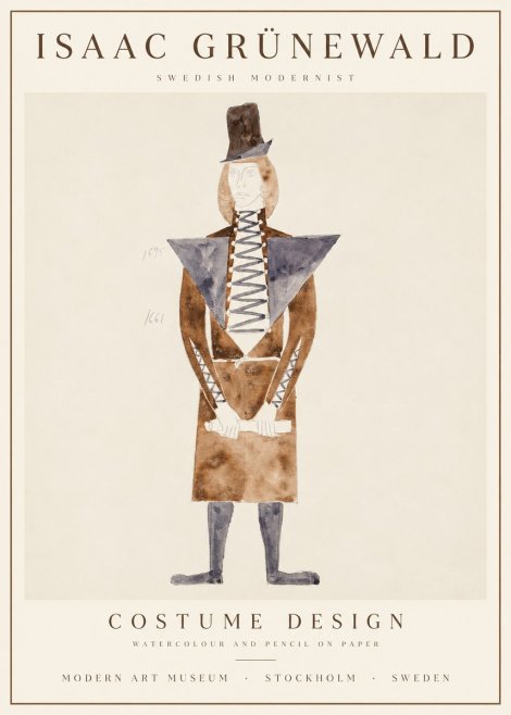 Isaac Grünewald Costume Design XIII No4 - Poster