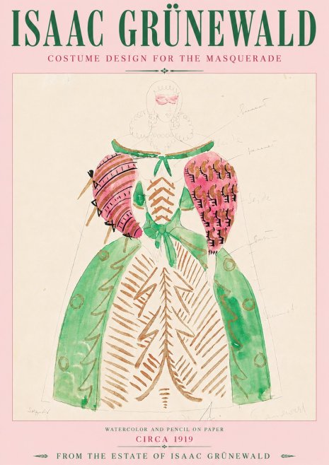 Isaac Grünewald Costume Design for the Masquerade No4 - Poster