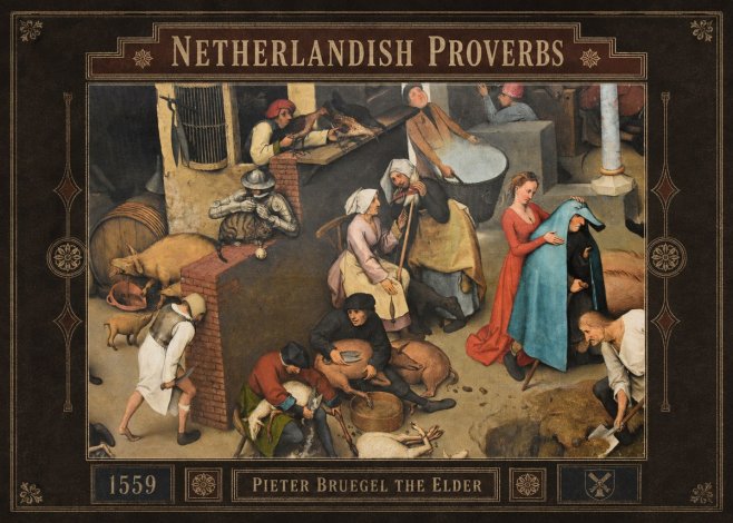 Pieter Bruegel Netherlandish Proverbs VIII No3 - Poster