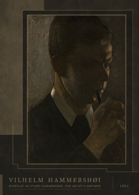 Vilhelm Hammershøi Portrait of Svend Hammershøi, the Artist's Brother No3 - Poster