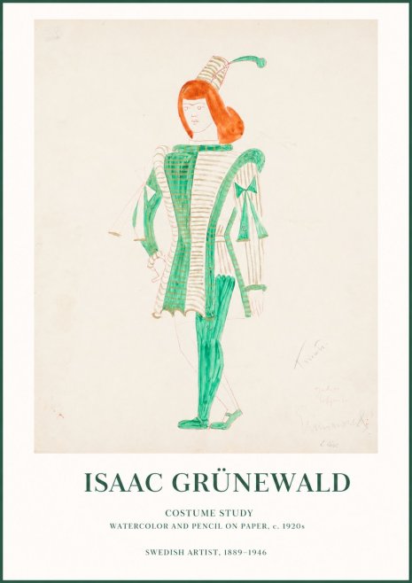 Isaac Grünewald The Harlequin No2 - Poster