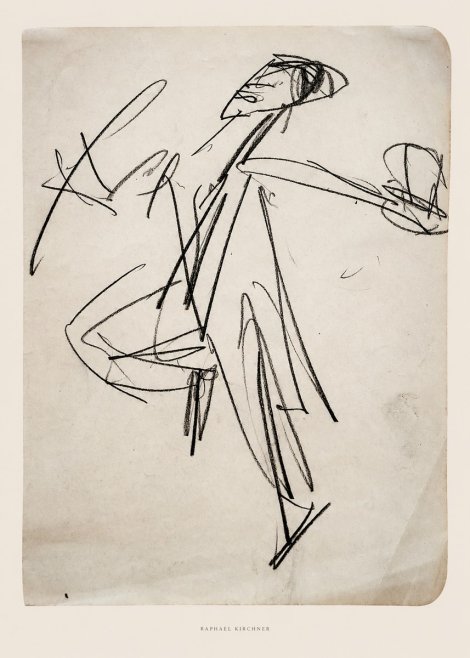 Raphael Kirchner Dynamic Dancer Sketch No6 - Poster