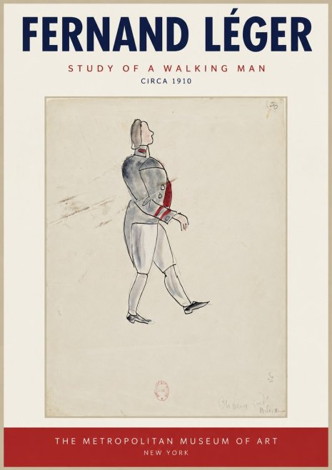 Fernand Léger Study of a Walking Man No2 - Poster